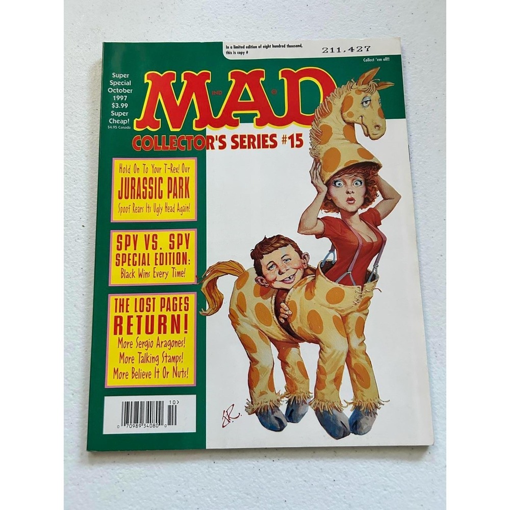 Mad Magazine Collector's Series #15 1997 Multicolor Good Jurassic Park Spy v Spy